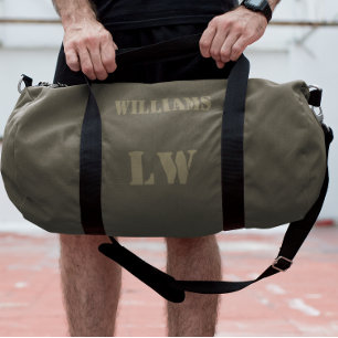 Bolso De Deporte Grande Nombre personalizado simple Monograma Número de Je