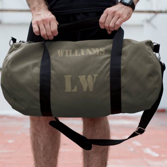 Bolso De Deporte Grande Nombre personalizado simple Monograma Número de Je (Subido por el creador)