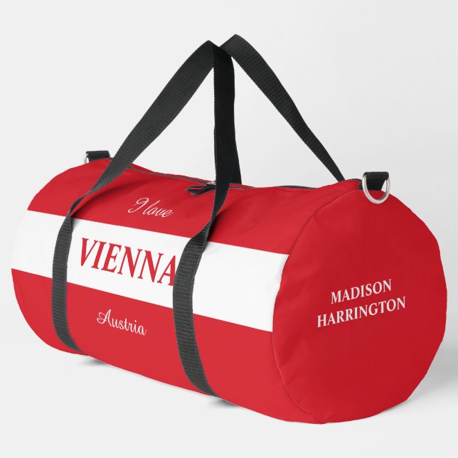 Bolso De Deporte Grande Nombre personalizado y guión de texto - Viena (Esquina izquierda)