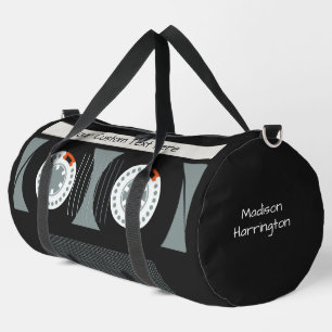 Bolso De Deporte Grande Nombre personalizado y texto de la cinta de casett
