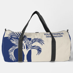 Bolso De Deporte Grande Nombre personalizado y vacaciones tropicales de te
