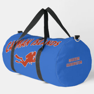 Bolso De Deporte Grande Nombre y color personalizados Islas Caimán Buceado