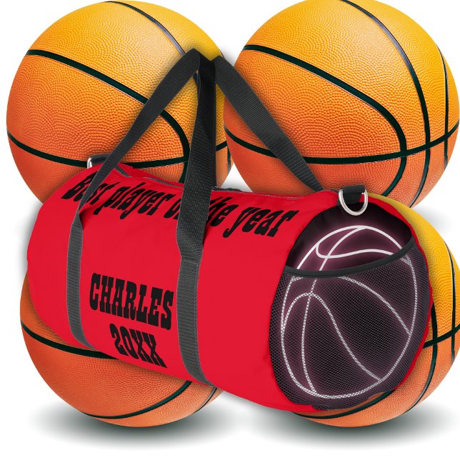 Bolso De Deporte Grande Nombre y texto monogramados en rojo/negro | (Subido por el creador)