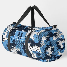 Bolso De Deporte Grande North Carolina Blue & White Heel Camo Printed