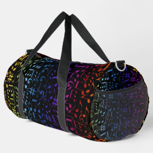 Bolso De Deporte Grande Notas musicales coloridas bailando Amantes de la m