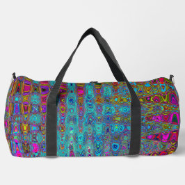 Bolso De Deporte Grande Olas Atómicas Abstractas Retro Trippy Azul Cielo