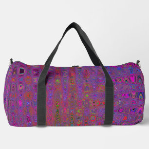 Bolso De Deporte Grande Olas atómicas psicodélicas Groovy Magenta