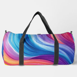 BOLSO DE DEPORTE GRANDE OLAS DE ABSTRACTO AMARILLO PURPLE AZUL NARANJA