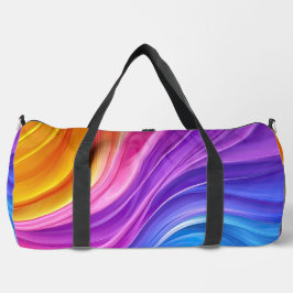BOLSO DE DEPORTE GRANDE OLAS DE ABSTRACTO AMARILLO PURPLE AZUL NARANJA