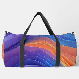 BOLSO DE DEPORTE GRANDE OLAS DE ABSTRACTO AMARILLO PURPLE AZUL NARANJA