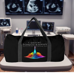 Bolso De Deporte Grande Olas de ultrasonido coloreadas por sonógrafos card