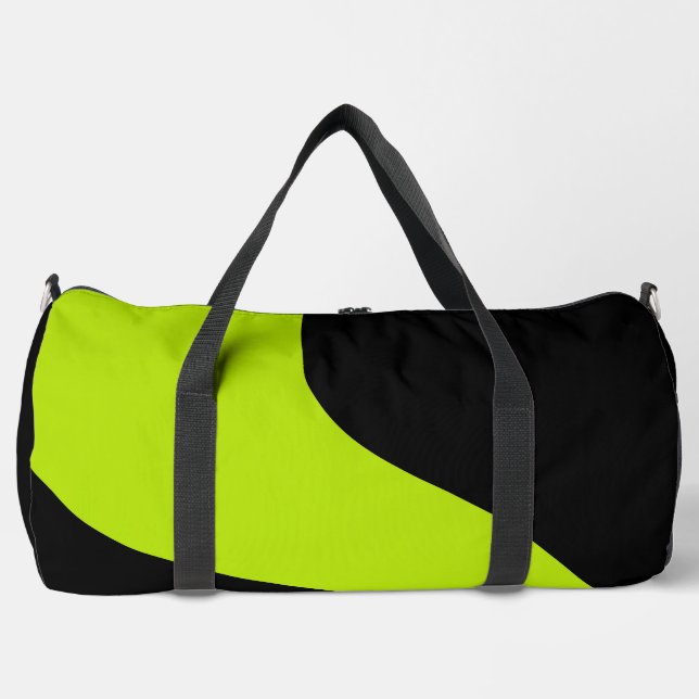 Bolso De Deporte Grande Olas simples en verde limón (Anverso)