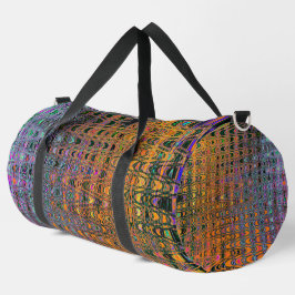 Bolso De Deporte Grande Ondas abstractas de boomerang retro naranja y aqua