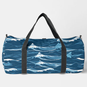 Bolso De Deporte Grande Ondas azules