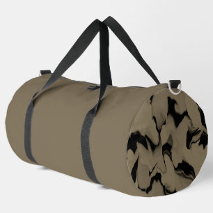 Bolso De Deporte Grande Ondas de negro y marrón
