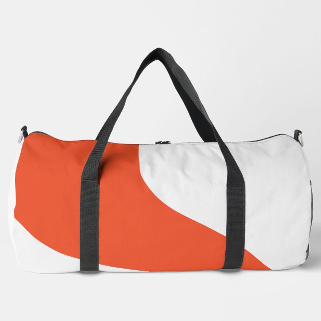 Bolso De Deporte Grande Ondas simples - Naranja y blanco (Anverso)