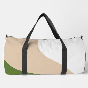Bolso De Deporte Grande Ondas simples - Verde blanco, de arena y pálido
