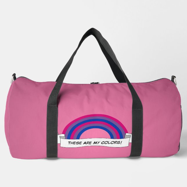 Bolso De Deporte Grande Orgullo arcoíris bisexual  (Anverso)