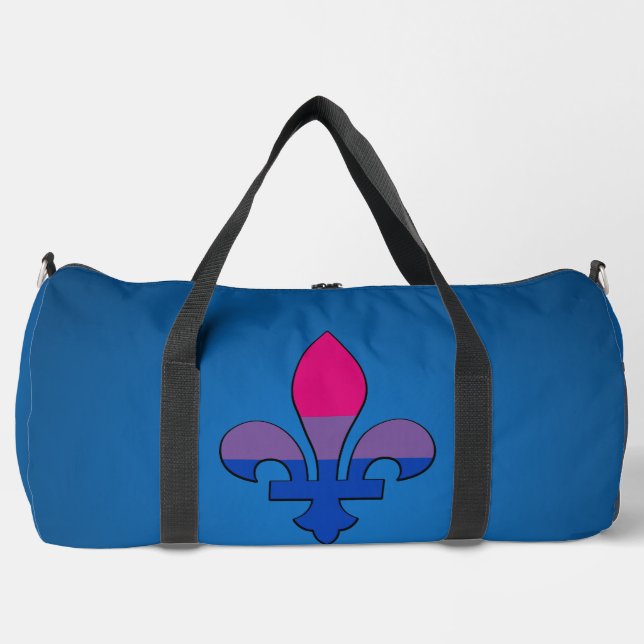 Bolso De Deporte Grande Orgullo bisexual flor de lis   (Anverso)