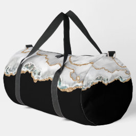 Bolso De Deporte Grande Oro negro y blanco Falso Brillo Ágata Grande