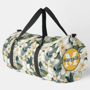 Bolso De Deporte Grande Orquídeas Blancas Patrón Flores Florales Grandes