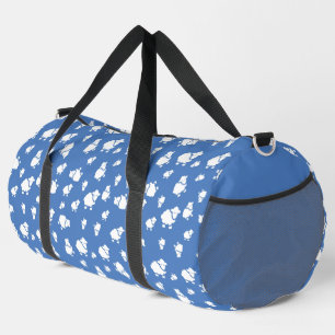 Bolso De Deporte Grande Oveja personalizado de fondo azul