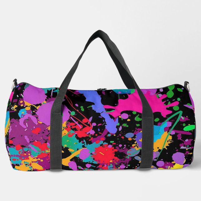 Bolso De Deporte Grande Paint Splatter (Anverso)