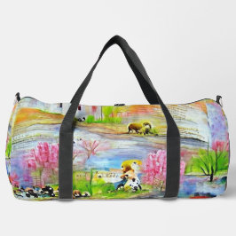 Bolso De Deporte Grande Paisaje acuarela
