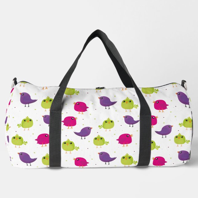 Bolso De Deporte Grande Pájaros coloridos lindos (Anverso)