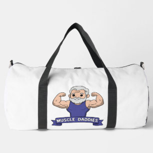 Bolso De Deporte Grande Papá Musculoso Kawaii Adorable con Barba y Cuerpo 