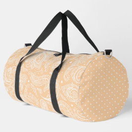 BOLSO DE DEPORTE GRANDE PASTEL PEACH ELABORAR PATRÓN Y PUNTOS PAISLEOS