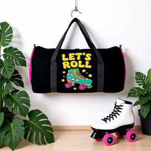 Bolso De Deporte Grande Patineta Retro Let's Roll