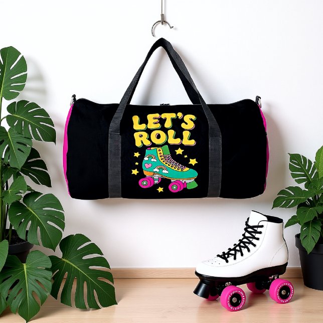 Bolso De Deporte Grande Patineta Retro Let's Roll (Subido por el creador)