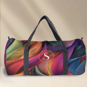 Bolso De Deporte Grande Patrón abstracto de color en negrita monogramado
