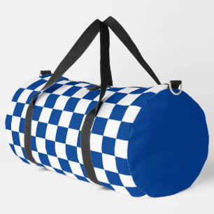 Bolso De Deporte Grande Patrón azul y blanco profundo