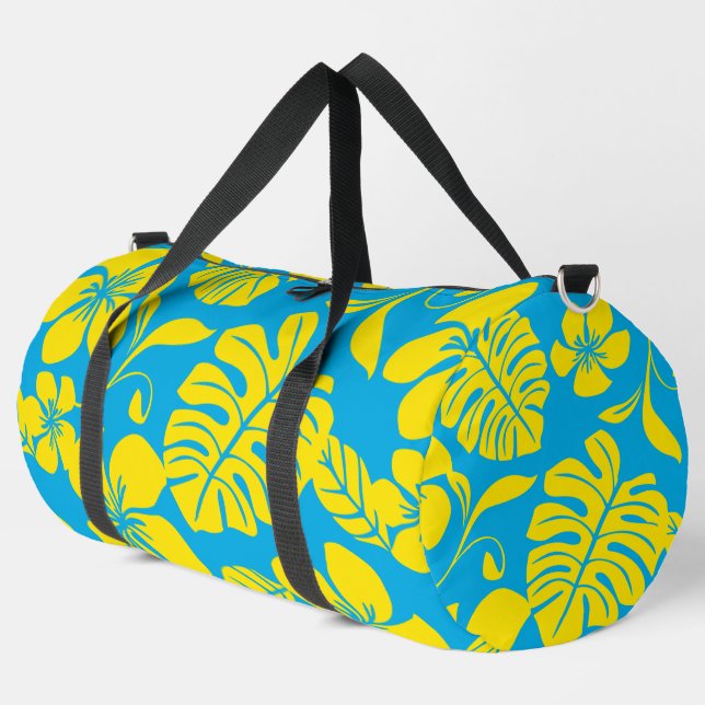 BOLSO DE DEPORTE GRANDE PATRÓN BIKINI ROSA EN AZUL/AMARILLO (Esquina izquierda)