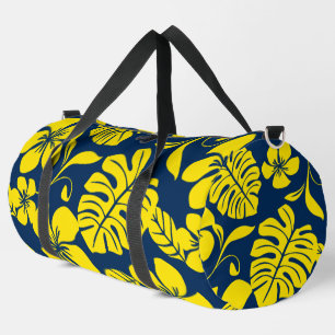 BOLSO DE DEPORTE GRANDE PATRÓN BIKINI ROSA EN AZUL/AMARILLO