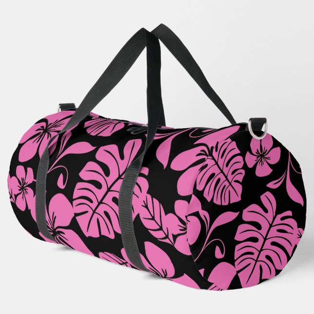 BOLSO DE DEPORTE GRANDE PATRÓN BIKINI ROSA EN NEGRO/ROSA (Esquina izquierda)