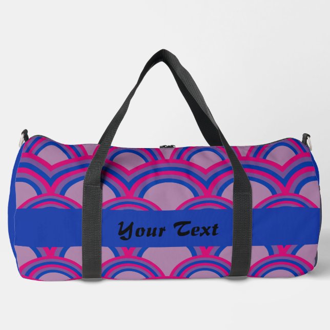 Bolso De Deporte Grande Patrón continuo con arcoíris (Anverso)
