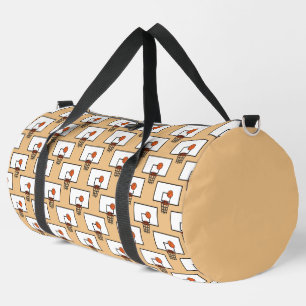 Bolso De Deporte Grande Patrón de aro de baloncesto