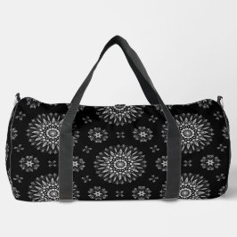 Bolso De Deporte Grande Patrón de arte de puntos blanco y negro de estilo 