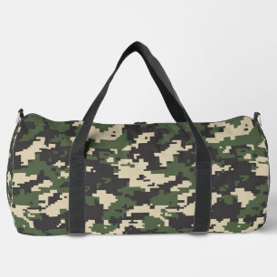 Bolso De Deporte Grande Patrón de Camuflaje Digital Verde