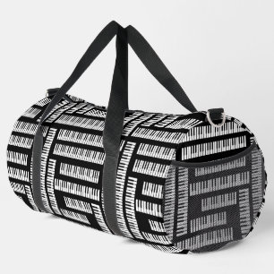 Bolso De Deporte Grande Patrón de claves de piano