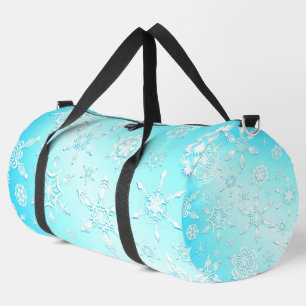 Bolso De Deporte Grande Patrón de copos de nieve de cristal