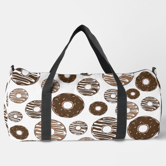 Bolso De Deporte Grande Patrón de donut, donuts de chocolate, donuts de ca (Anverso)