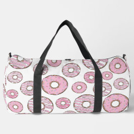 Bolso De Deporte Grande Patrón De Donuts, Donuts Rosados, Espolvorines