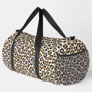 Bolso De Deporte Grande Patrón de efecto de pie de leopardo simulado de mo