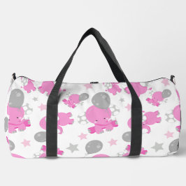 Bolso De Deporte Grande Patrón De Elefantes Rosa, Elefantes Cutos, Estrell