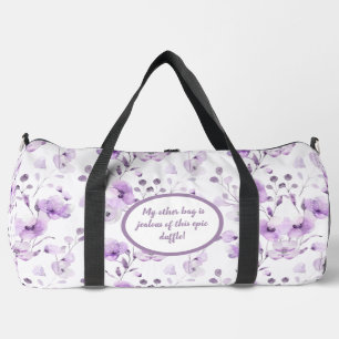 Bolso De Deporte Grande Patrón de flor de Lilac vintage