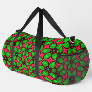 Bolso De Deporte Grande Patrón de flores abstractas